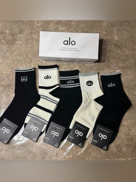 ALO Yoga Other - New Alo socks
New in box and with tags 
5 pairs size Medium
Unisex